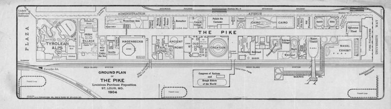 A map of the Pike from early 1904