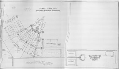 Early plan of fair showing the basic 'Fan' Design