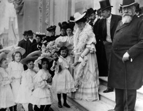 Orphans Visiting the pavilion