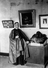 Cardinal Satolli and Death Mask of Pabst Leo