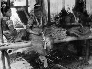 Women doing bead work